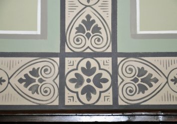 Dekoracja patronowa ścian po pracach - fot. Archiwum SR w Gnieźnie